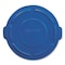Rubbermaid Commercial 32 Gal Flat Top Lid, Blue, Plastic, 22.25 in W/Dia FG263100BLUE - alternate 2